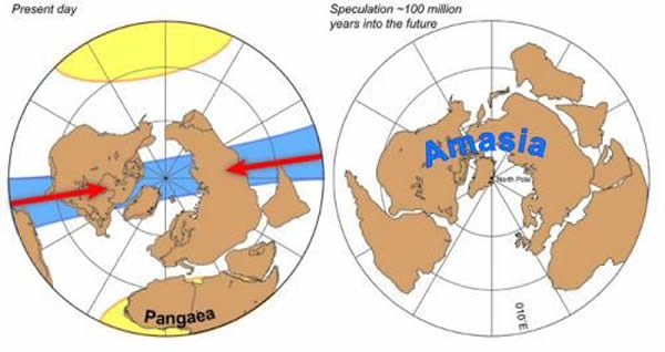 地质学家认为北极将形成新超级大陆阿美西亚新大陆