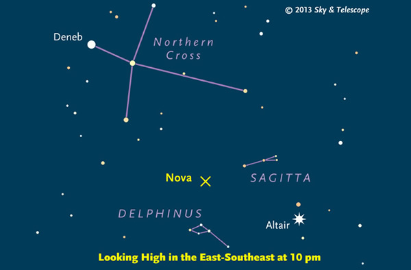 Naked-Eye Nova Visible in Night Sky