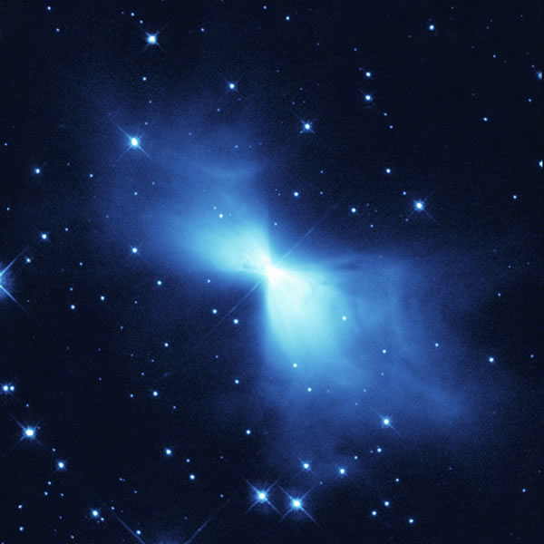 Hubble image of the Boomerang nebula taken in 1998 with the Wide Field Planetary