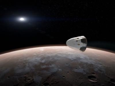 美国spacex始创人马斯克宣布将于2018年把"红龙"(red dragon)太空船送